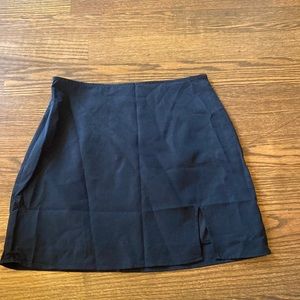 black mini skirt